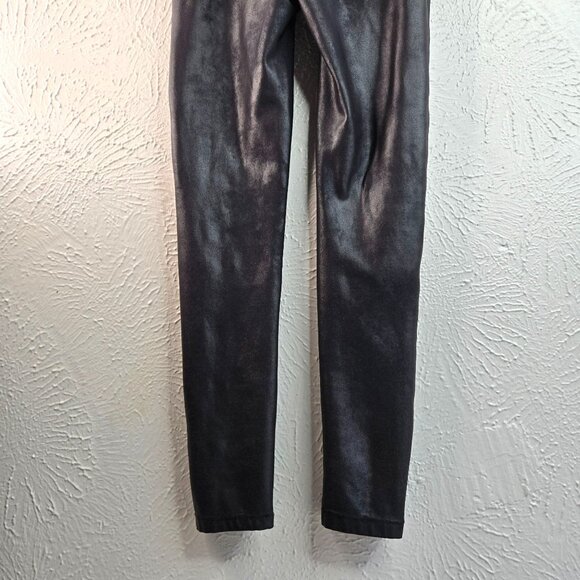 Spanx Leggings Medium Black Stretchy Skinny Athletic Workout Pull On Pants - Picture 9 of 10